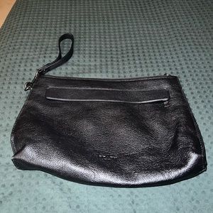 Large black Coach clutch/wristlet